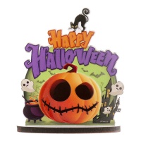 Topper pour gâteau de Joyeux Halloween de 5,5 x 12,5 cm - Dekora