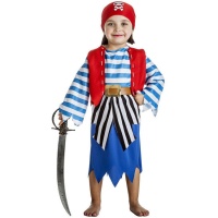 Déguisement de pirate berbère bleu pour fille