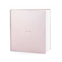 Livre d'or Guest Book rose pastel