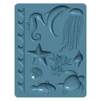 Moule en silicone d'animaux marins de 12,5 x 9,5 cm - Sculpey