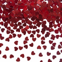 Confettis de petits coeurs rouges de 30g