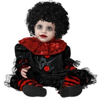 Déguisement de clown noir et rouge pour bébé