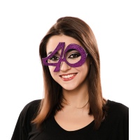 Lunettes numéro 40 fuchsia avec paillettes