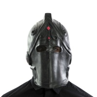 Masque en latex de guerrier noir dansant