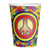 Gobelets Hippie de 250 ml - 8 unités