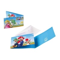 Cartes d'invitation Super Mario - 8 unités