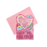 Invitations de princesses - 8 unités