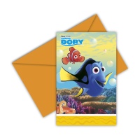 Invitations de À la recherche de Dory - 6 unités