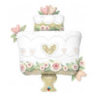 Ballon silhouette XL gâteau nuptial de 104 cm - Qualatex