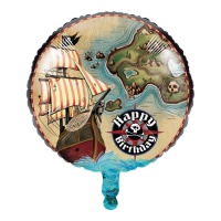 Ballon rond de Bateau pirate de 45 cm - Creative Converting