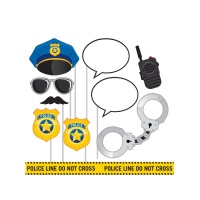 Kit pour photocall de Policier - 10 unités