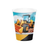 Gobelets de Construction pelleteuse de 250 ml - 8 unités