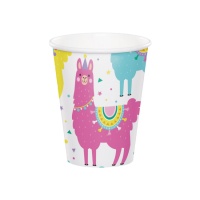 Verres de Flamants de 250 ml - 8 unités