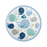 Assiettes Little Whale de 18 cm - 8 unités