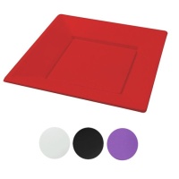 Assiettes en plastique de 23 cm aux couleurs vives - 5 unités