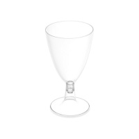 Verres à vin en plastique transparent de 170 ml - 3 unités