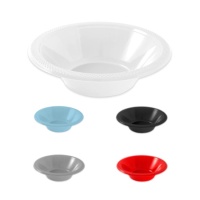 Bols ronds en plastique coloré de 18 cm - 18 pièces.