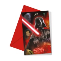 Invitations Star Wars Darth Vader - 6 unités