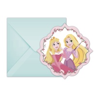 Invitations des Princesses Disney de rêve - 6 unités