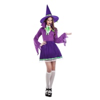 Costume de sorcière apprentie lilas