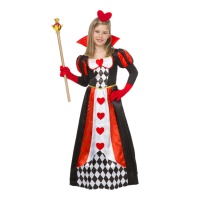 Costume de reine de coeur long pour fille