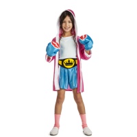 Costume de boxeuse avec gants pour filles