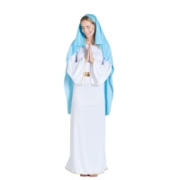 Déguisement de Vierge Marie avec manteau bleu pour femme