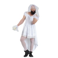 Déguisement de mariée avec voile pour homme