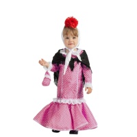 Costume de chulapa rose pour bébé