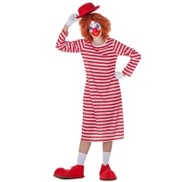 Costume de clown avec chapeau melon pour femme