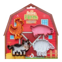 Emporte-pièces animaux de la ferme - Decora - 4 unités