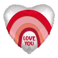 Ballon en forme de coeur Love You de 45 cm - Anagram