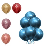 Ballons en latex de 45 cm métallisés reflex - Sempertex - 15 unités