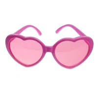 Lunettes en forme de coeur rose