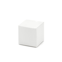 Boîte carrée blanche de 5 cm - 10 unités