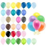 Ballons en latex de 12 cm pastel - PartyDeco - 100 unités