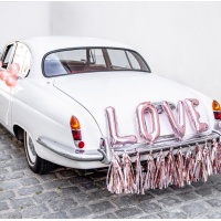 Kit décoratif pour voiture Love rose doré