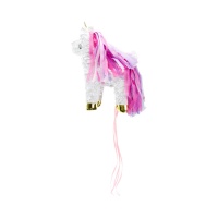 Piñata 3D de Licorne blanche de 24,5 x 34 x 9 cm