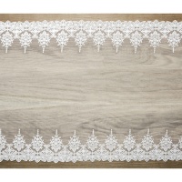 Chemin de table de 45 cm en dentelle blanche décorative - 9 m