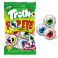 Oeil en peluche - paquet individuel - Trolli pop eye - 75 gr