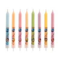 Bougies colorées Mickey Mouse 8,5 cm - 8 pièces