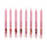 Bougies des Princesses Disney de 8,5 cm - 8 unités