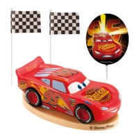 Décoration pour gâteau Cars Flash McQueen - 4 unités