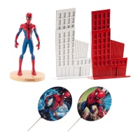 Décoration pour gâteau de l'incroyable Spiderman - 5 unités