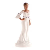 Figurine pour gâteau de mariage de mariée élégante - 16 cm