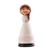 Figurine pour gâteau de Ma Première Communion fillette classique - 15 cm