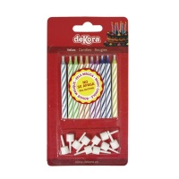 Bougies magiques de couleurs de 6 cm - 10 unités