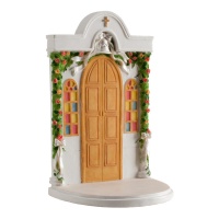 Figurine pour gâteau en forme de porte d'église - 19,50 cm