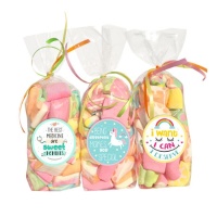 Sac de nuages multicolores assortis avec message - 150 g