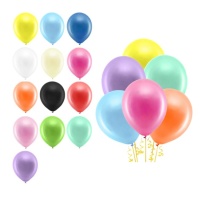 Ballons en latex de 30 cm pastel arc-en-ciel - PartyDeco - 100 unités